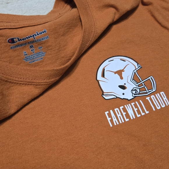 Champion UT Texas Longhorns Shirt FAREWELL TOUR 2023 Football Schedule Big12 SEC - Picture 5 of 7